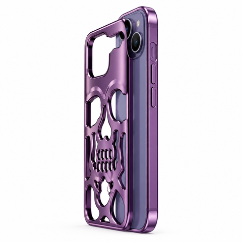 Luxury Purple Skull Phone Case - Side Profile